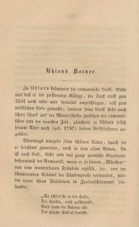 Uhland. Kerner
