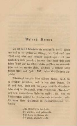 Uhland. Kerner