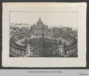 Ansicht des Petersplatzes in Rom