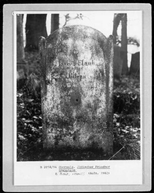 Grabstein von E. Plaut, gestorben 1904?