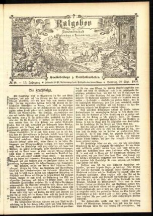 Ausgabe vom Sonntag, den 20. September 1903.