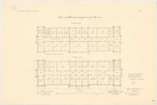 Post- und Betriebsamtsgebäude, Bremen: Grundriss 1. Obergeschoss 2. Obergeschoss 1:100