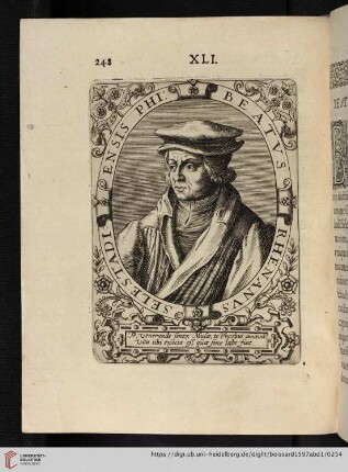XLI. Beatus Rhenanus