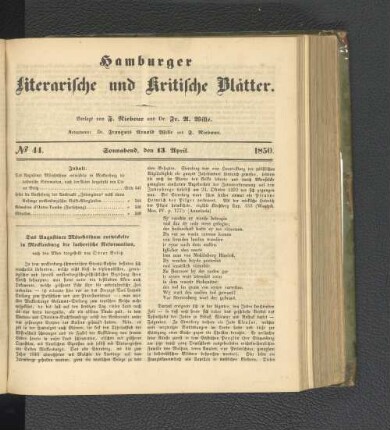 No. 44. 13. April 1850