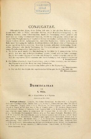 Die natürlichen Pflanzenfamilien : nebst ihren Gattungen und wichtigeren Arten insbesondere den Nutzpflanzen, 1,2. Conjugatae u.a.