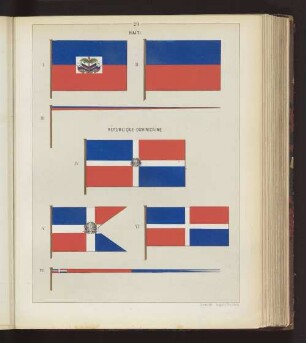 HAITI. I und II, RÉPUBLIQUE DOMINICAINE. IV bis VII