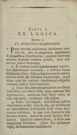 Caput I. Ex logica.