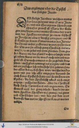 Die Epistel des heiligen Jacobi