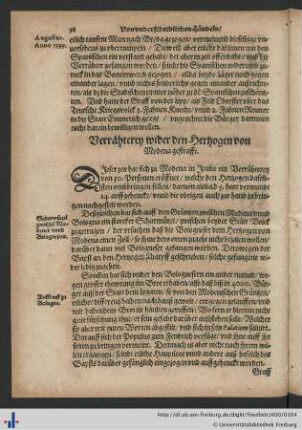 Verrätherey wider den Hertzogen von Modena gestrafft.