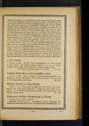 Lebhaftes Artilleriefeuer an der französischen Front.
