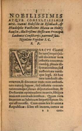 Nicolai Vigelii Ivrisconsvlti Methodvs Observationvm Camerae Imperialis : Acceßit Rerum ac uerborum praecipuè memorabilium Index