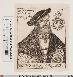 Bildnis Georg Sabinus (eig. Schuler)