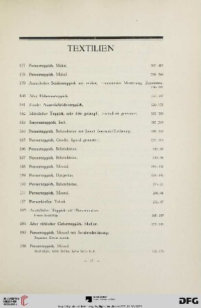 Textilien (Nr. 177-244)