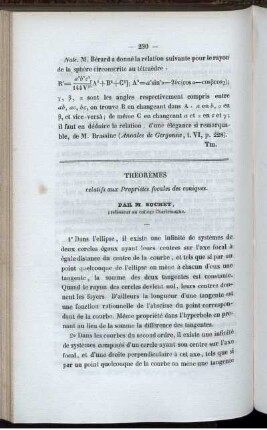 Theorèmes.