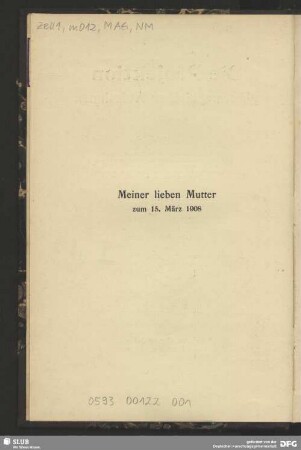 Meiner lieben Mutter