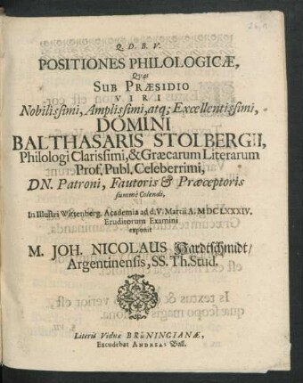 Positiones Philologicae