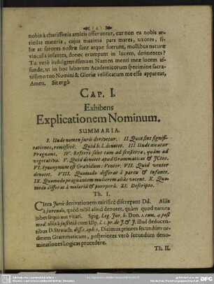 Cap. I. Exhibens Explicationem Nominum