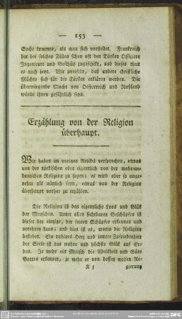 Erzählung von der Religion überhaupt
