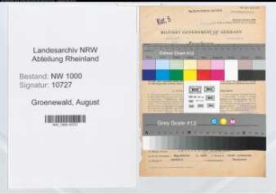 Entnazifizierung August Groenewald, geb. 05.05.1890 (Kaufmann)
