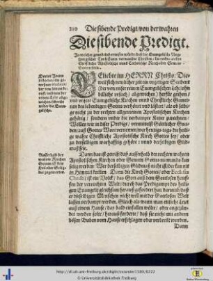 Die sibende Predigt.