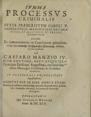 Summa Processus Criminalis
