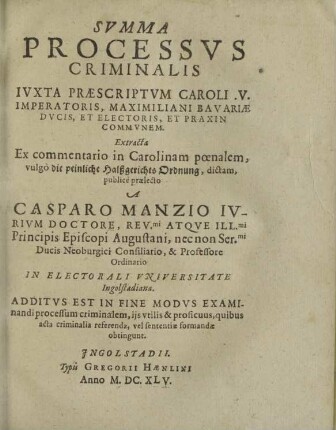 Summa Processus Criminalis