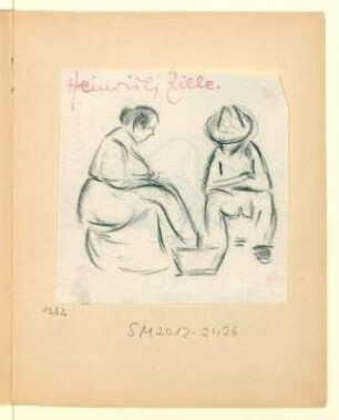 Frau und Mann sitzend