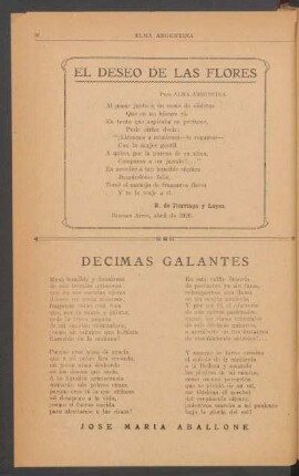 Décimas galantes