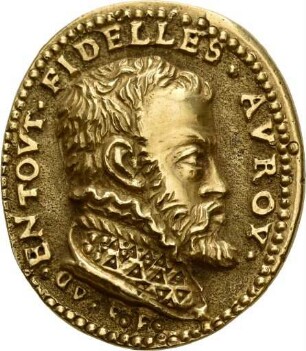 „Geusenpfennig“ mit dem Porträt König Philipps II. von Spanien, 1566