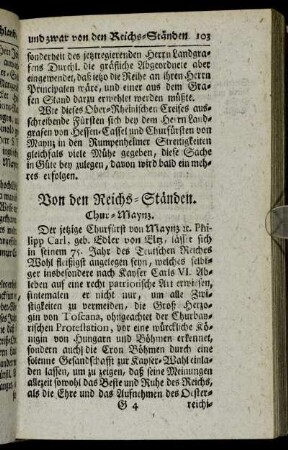 Von den Reichs-Ständen.
