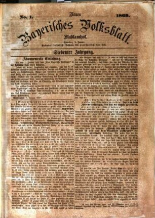 Neues bayerisches Volksblatt. 1869, 1 - 6