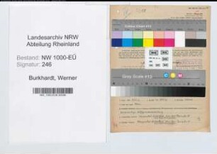 Entnazifizierung Werner Burkhardt, geb. 20.09.1902 (Hilfsarbeiter)