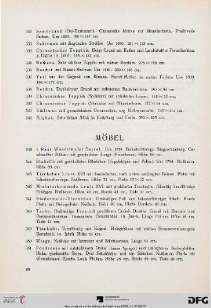 Möbel (Nr. 343-413)
