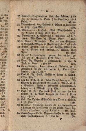 Bücher-Anzeige vom Antiquar Joh. Nep. Peischer in München. 33. 1831, Jan.