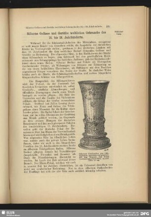 Silberne Gefässe und Geräthe weltlichen Gebrauchs des 16. bis 18. Jahrhunderts