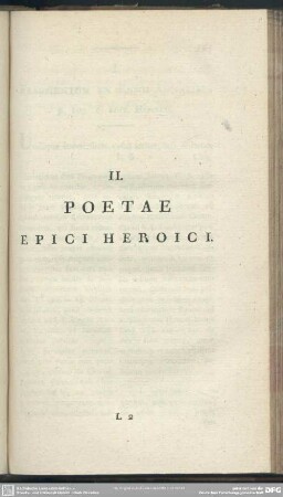 II. Poetae Epici Heroici