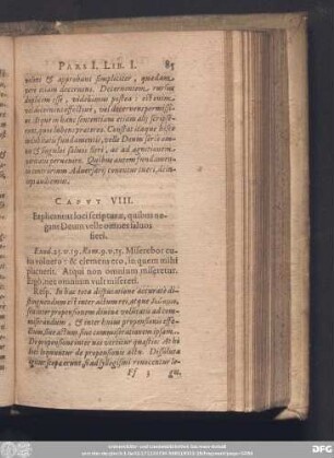 Caput VIII. Explicantur scripturae, quibus negant Deum velle omnes saluos fieri.