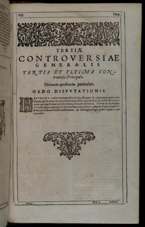 Tertia Et Ultima Controversia Principalis. De bonis operibus in particulari.
