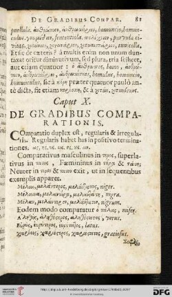 Caput X: De gradibus comparationis