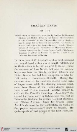 Chapter XXVIII: 1514-1516