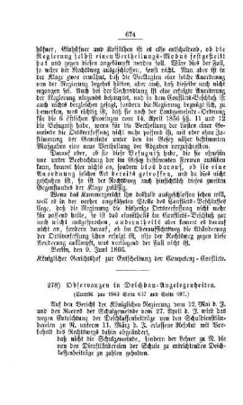 Observanzen in Deichbau-Angelegenheiten : [V. Elementarschulwesen]