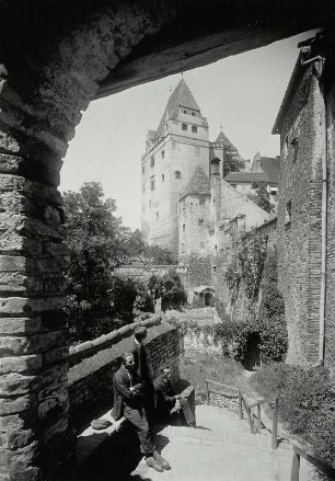 Landshut, Burg Trausnitz : Landshut. Burg Trausnitz. Ansicht von Westen mit Wittelsbacher Turm