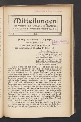 Nr. 4/5. Juli. 1910