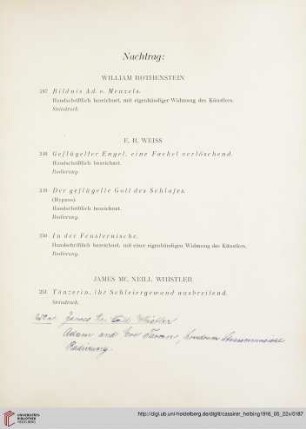 Nachtrag (Nr. 247-251)