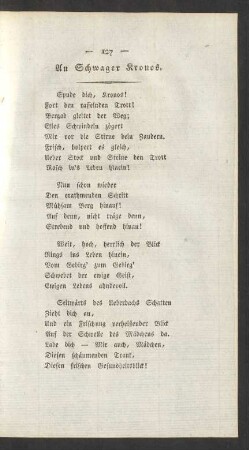 An Schwager Kronos.