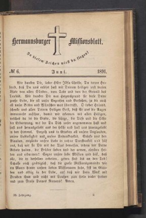 N° 6. Juni. 1891