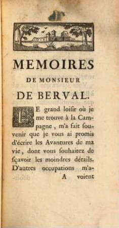 Mémoires De Monsieur De Berval