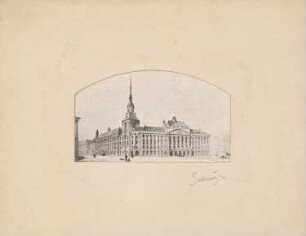 Rathaus, Dresden: Perspektivische Ansicht