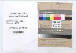 Entnazifizierung Bernhard Anneken , geb. 15.01.1903 (Bahnbeamter)