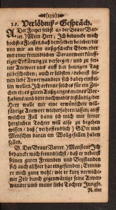 [Gespräch 22., 23. Verlöbniß-Gespräch.]